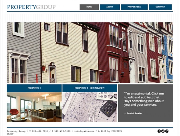 Create free property group website