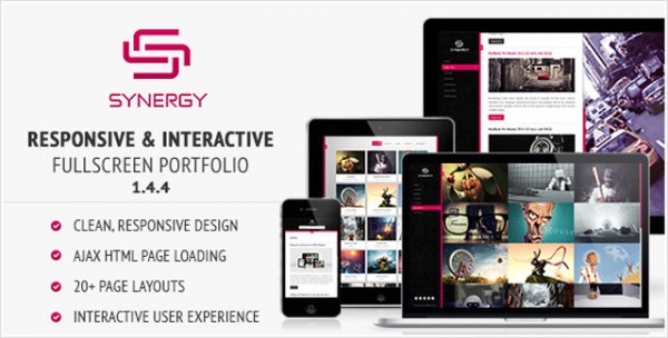 Responsive HTML fullscreen Portfolio template