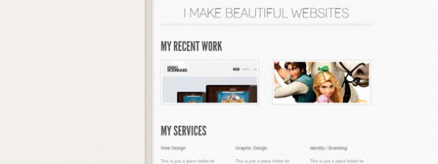 Single page free portfolio website template