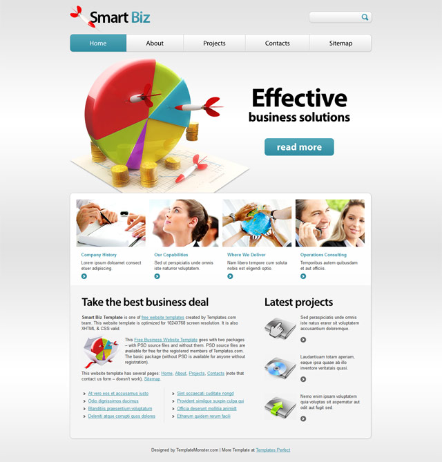 Free business html5 template