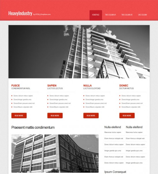 Heavy Industry free HTML5 Template