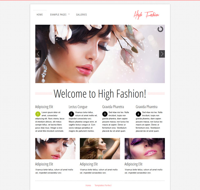 Free Fashion responsive html5 web template