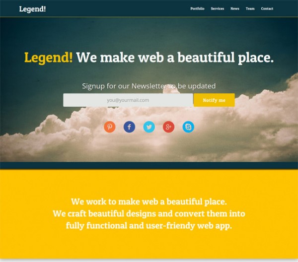 Legend - One Page Bootstrap Template