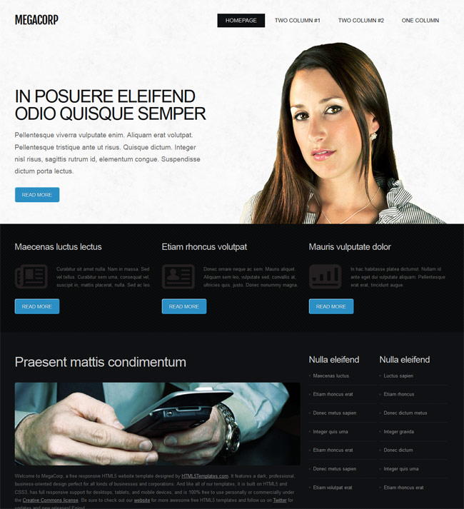 MegaCorp business HTML5 Template