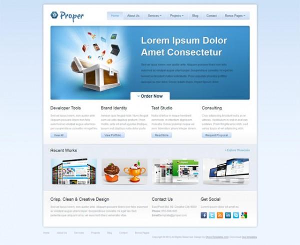 Proper - Free CSS web template