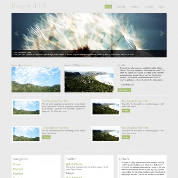 fully responsive website template