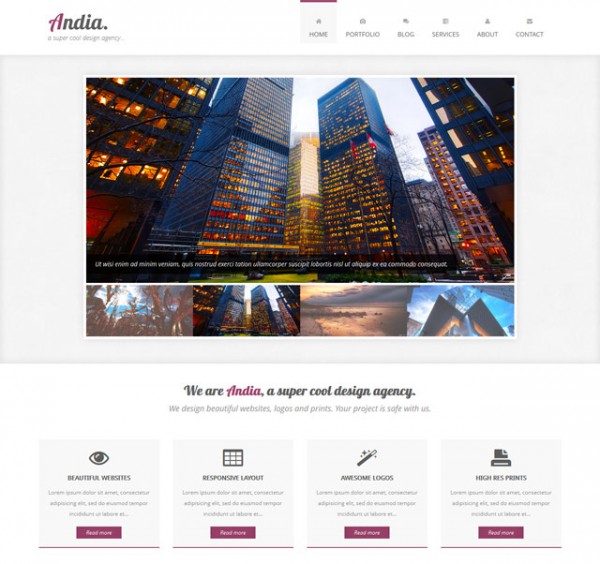 Responsive bootstrap portfolio template