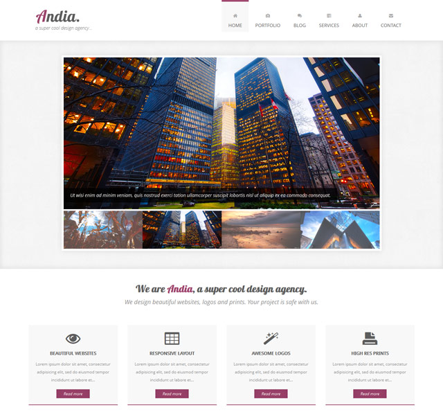 Responsive bootstrap portfolio template 