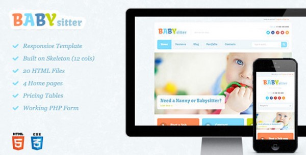 Responsive Baby HTML5 Template
