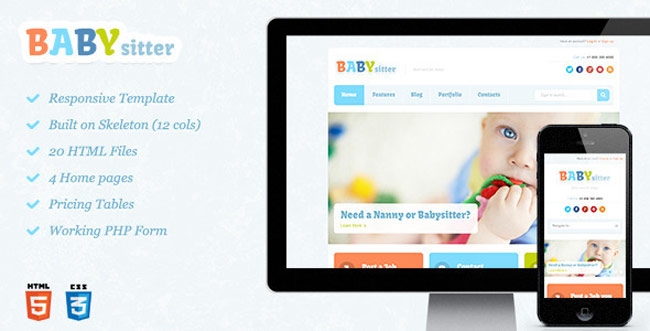 Responsive Baby HTML5 Template 