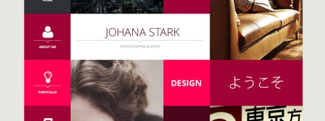 Responsive Bootstrap Square vCard template