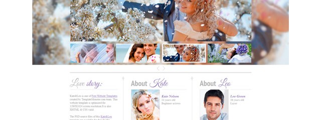 Free wedding html website template