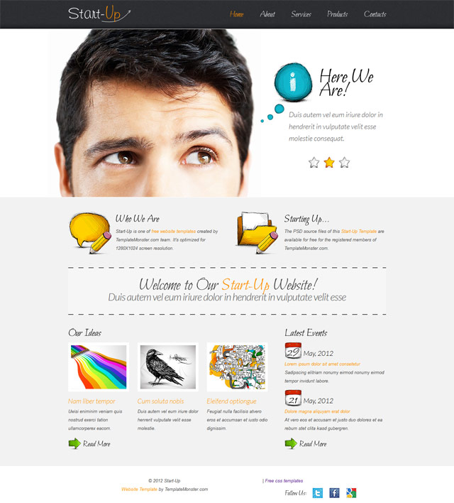 Free business html5 website template