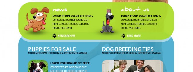 Free dogs flash website template