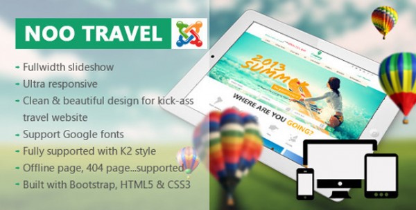 Responsive Joomla 3 Travel Template