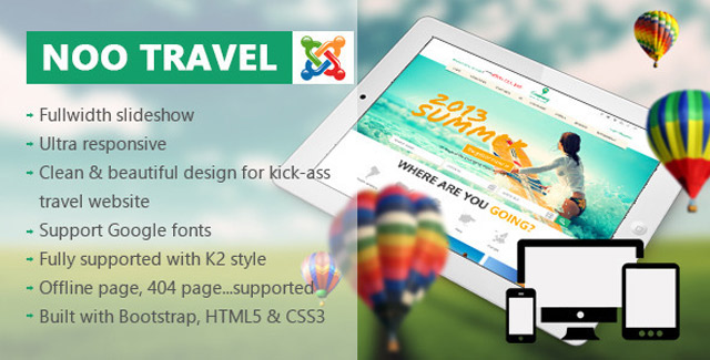 Responsive Joomla 3 Travel Template