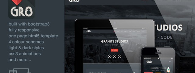 One Page Responsive Bootstrap3 Template