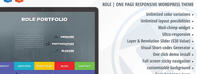 One Page Responsive WordPress Theme