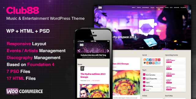 Premium Music WordPress Theme