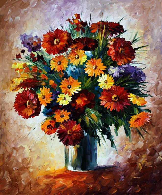 15 Beautiful and Realistic Flower Paintings   Templates Perfect