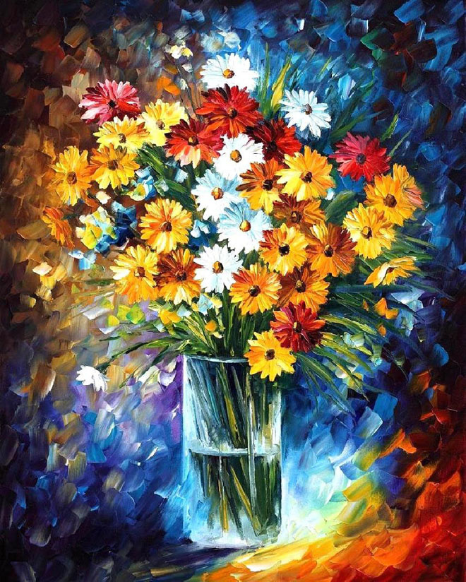 15 Beautiful and Realistic Flower Paintings | Templates Perfect