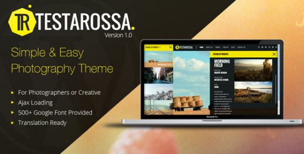 Simple Photography Ajax WP Theme