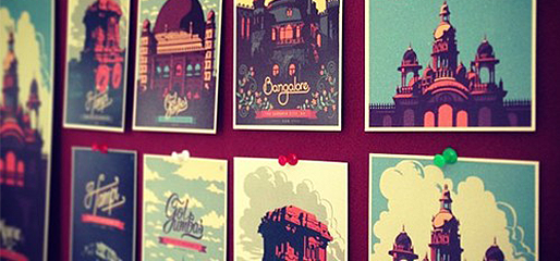 16 India Travel Postcards & Posters