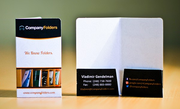 mini 2 pocket business card folder