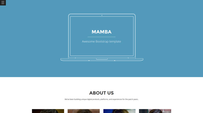 mamba-one-page-bootstrap-template-free