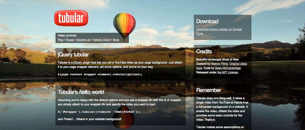 tubular-video-background-jquery-plugin