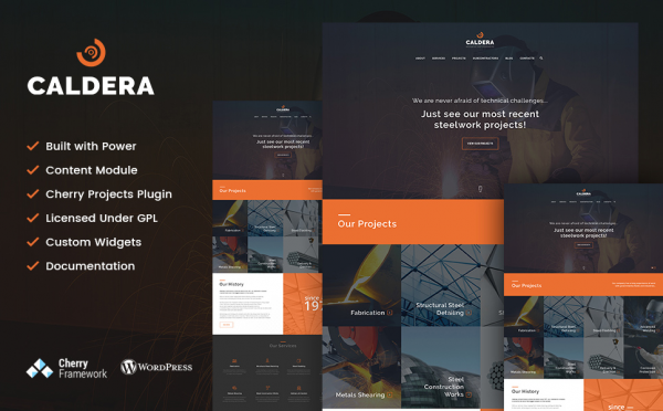 Caldera - Steelworks and Constructions WordPress Theme