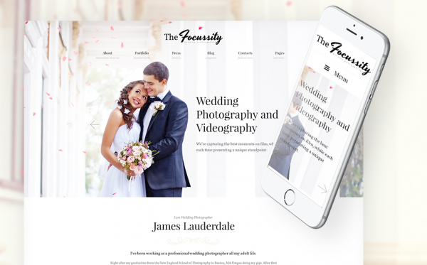 Focussity - Wedding Photography WordPress Theme