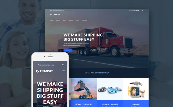 Transit - Logistics and Transportation Service WordPress Theme