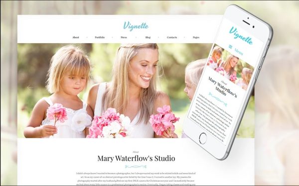 Vignette - Family Photographer and Portfolio WordPress Theme