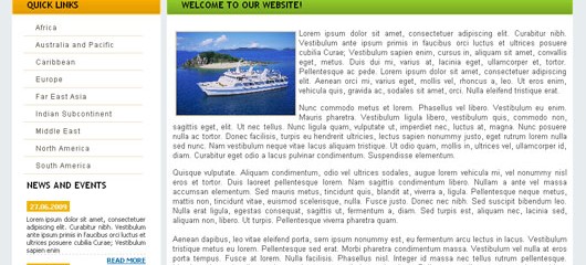 Free Cruise Travel css web template