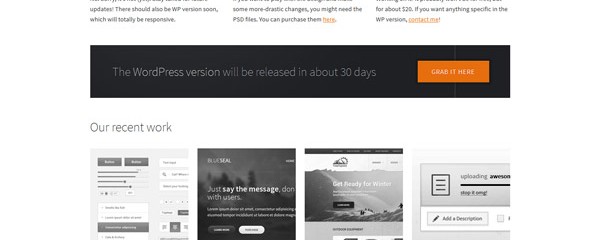 Free minimalistic Business HTML5 template