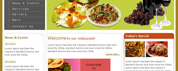 Classic restaurant – free html template
