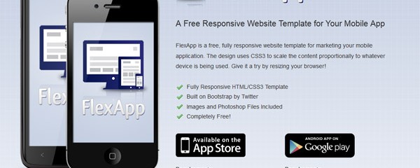 Free Responsive Website Template for Your Mobile App