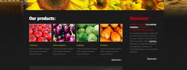 Agro plus – free agriculture PSD Template