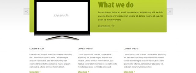 Greenlicious – css web template with slider