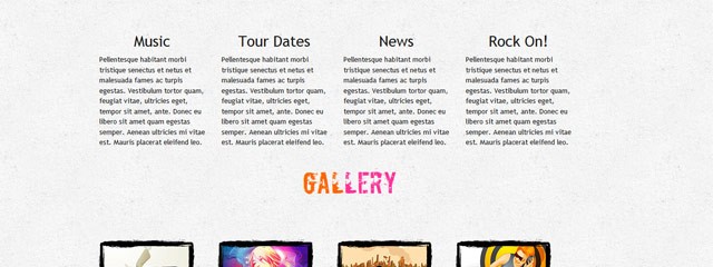 Grunge html5 gallery web template