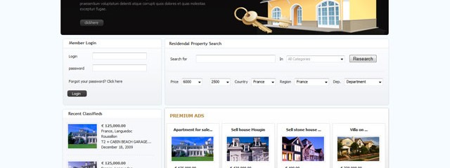 Free Real Estate Portal website template