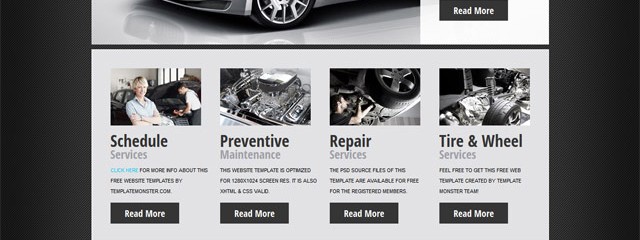 Free car repair html5 template