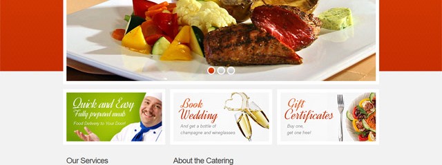 Free catering service web template
