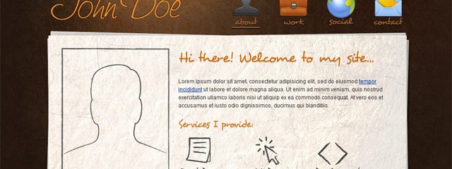 Free Personal website template